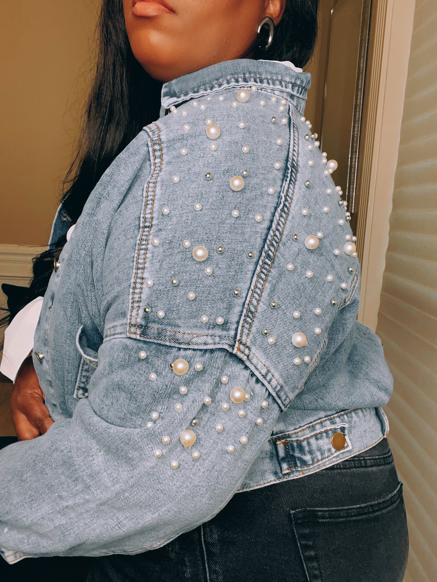 Pearly Jean Cropped Denim